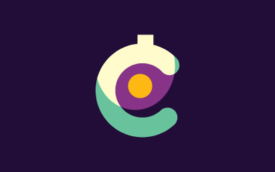 Modern C ve O Harfli Logo Tasarım Şablonu