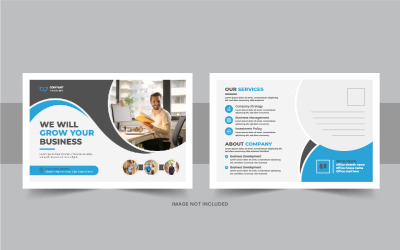 Progettazione di cartoline creative o layout di progettazione di cartoline aziendali eddm sorprendenti o moderne