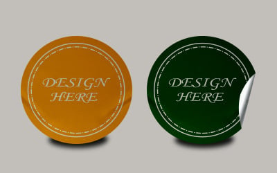 Sticker Mockup Template Design 69