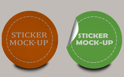 Sticker Mockup Template Design 75