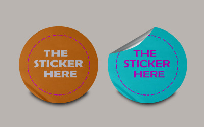 Sticker Mockup Template Design 76