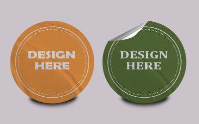 Sticker Mockup Template Design 77
