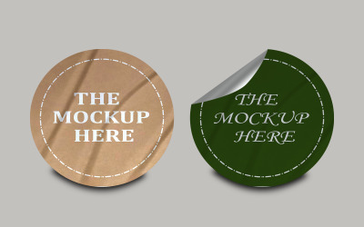 Sticker Mockup Template Design 79