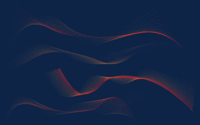 Abstract digital wave with dot particles. Vector illustration design template v.1