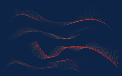 Abstrakt digital våg med punktpartiklar. Vektorillustration designmall v.1