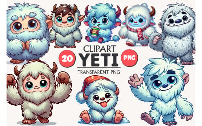 Cute Cartoon Yeti. Tshirt, PNG.