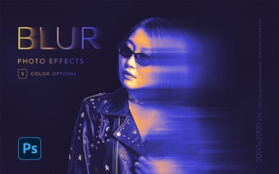 Duotone porträtt oskärpa fotoeffekt