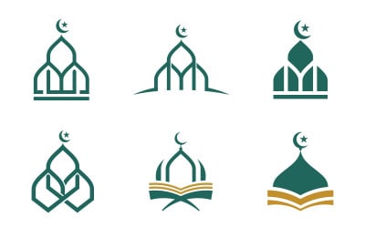 islamisk skola Vektor ikon design illustration Mall v.1