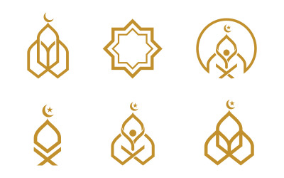 islamisk skola Vektor ikon design illustration Mall v.3