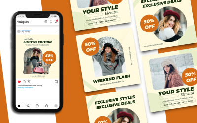 Modello di post Instagram per saldi di moda 429
