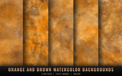 Помаранчевий і коричневий аквареллю фони