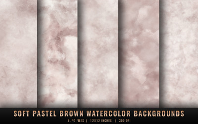 Soft Pastel Brown Watercolor Backgrounds