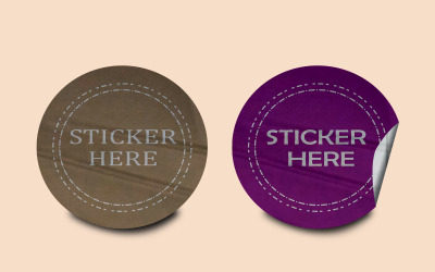 Sticker Mockup Template Design 81
