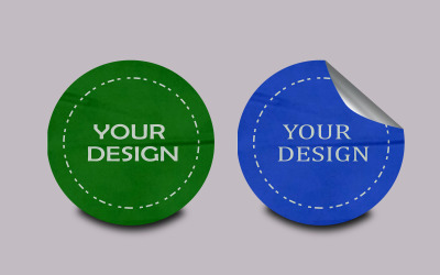 Sticker Mockup Template Design 82