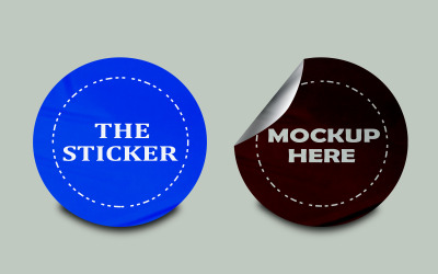 Sticker Mockup Template Design 83