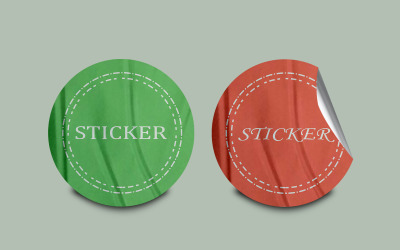 Sticker Mockup Template Design 84