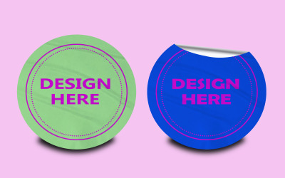 Sticker Mockup Template Design 87