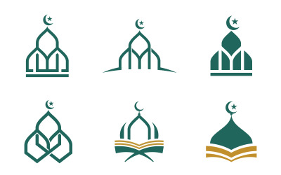 szkoła islamska Ikona wektorowa projekt ilustracji Szablon v.1