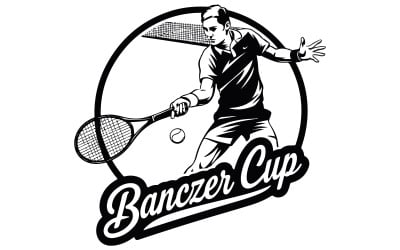 Un logo noir et blanc pour le tournoi de tennis