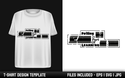 Att misslyckas är en del av lärande - Motiverande citat T-shirtdesign