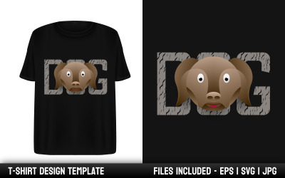 Designmall för t-shirt för hundmaskot