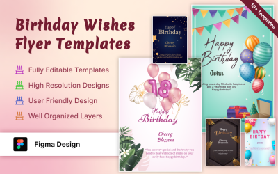 Editable Birthday Flyer Templates (Figma) – 10+ Designs