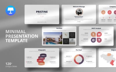 Makellose minimalistische Keynote-Vorlage