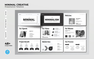Minimal Creative Presentation Template Keynote Key