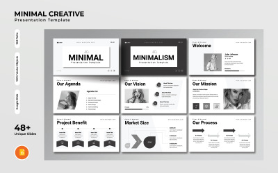 Šablona minimální kreativy prezentace Google Slide