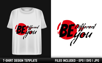 Soyez différent, soyez vous-même - Conception de t-shirt avec citation de motivation