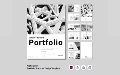 Diseño de plantilla de folleto de portafolio de arquitectura