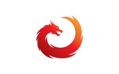 Dragon Head illustration with gradient color, dragon logo vector icon 2