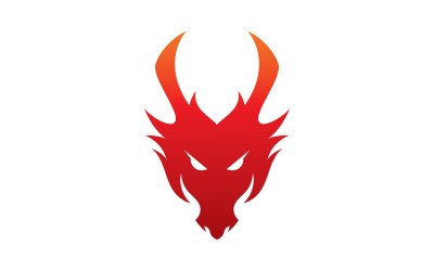 Dragon Head illustration with gradient color, dragon logo vector icon 8