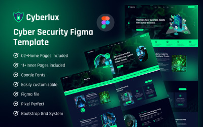 Modello Figma per la sicurezza informatica di Cyberlux