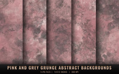 Pink and Grey Grunge Abstract Backgrounds