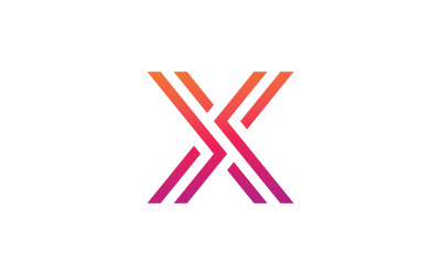 Projekt i szablon logo X. Kreatywna ikona X inicjały oparte na literach w wektorze. 11