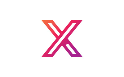 X Logo Design and template. Creative X icon initials based Letters in vector. 2