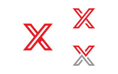 X-Logo-Design und -Vorlage. Kreative X-Symbol-Initialen basierend auf Buchstaben im Vektor. 16