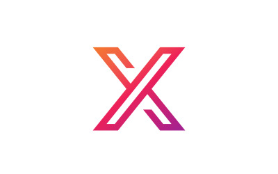 X-Logo-Design und -Vorlage. Kreative X-Symbol-Initialen basierend auf Buchstaben im Vektor. 1