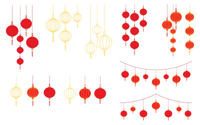 Chinese lanterns. Traditional Chinese lanterns are suitable for Asian New Year