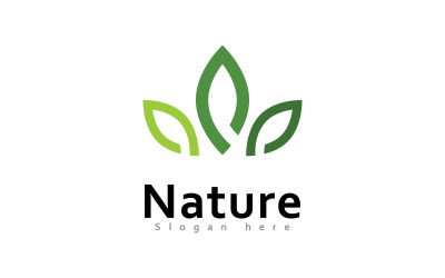 Diseño de vector de ecología de elemento de naturaleza de hoja verde 4