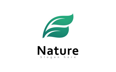 Diseño de vector de ecología de elemento de naturaleza de hoja verde 8