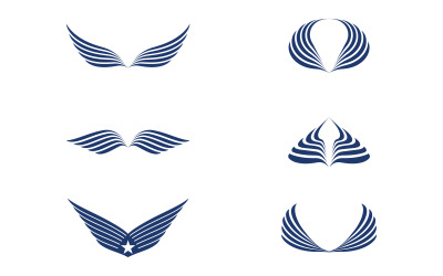 Falcon Wing Concept icon logo Template vector illustration design v.1