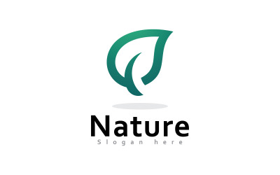 Green leaf nature element ecology vector design 11