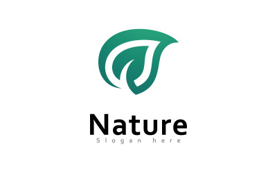Green leaf nature element ecology vector design 12