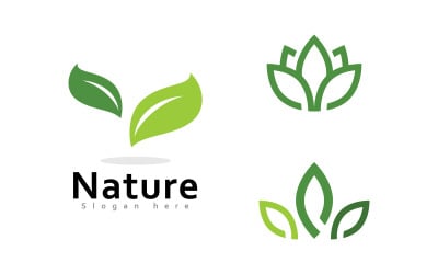 Green leaf nature element ecology vector design 15
