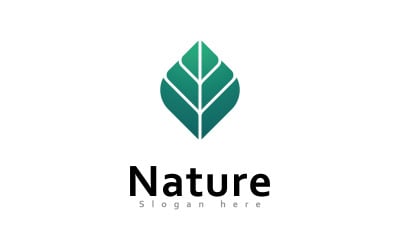 Green leaf nature element ecology vector design 1