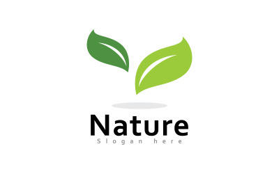 Green leaf nature element ecology vector design 9