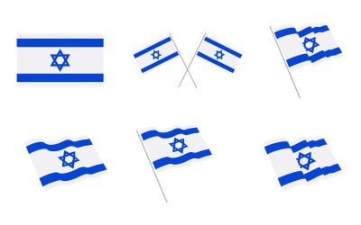 israel flag vector illustration design template