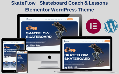 SkateFlow - Trener deskorolki i lekcje Elementor WordPress Theme